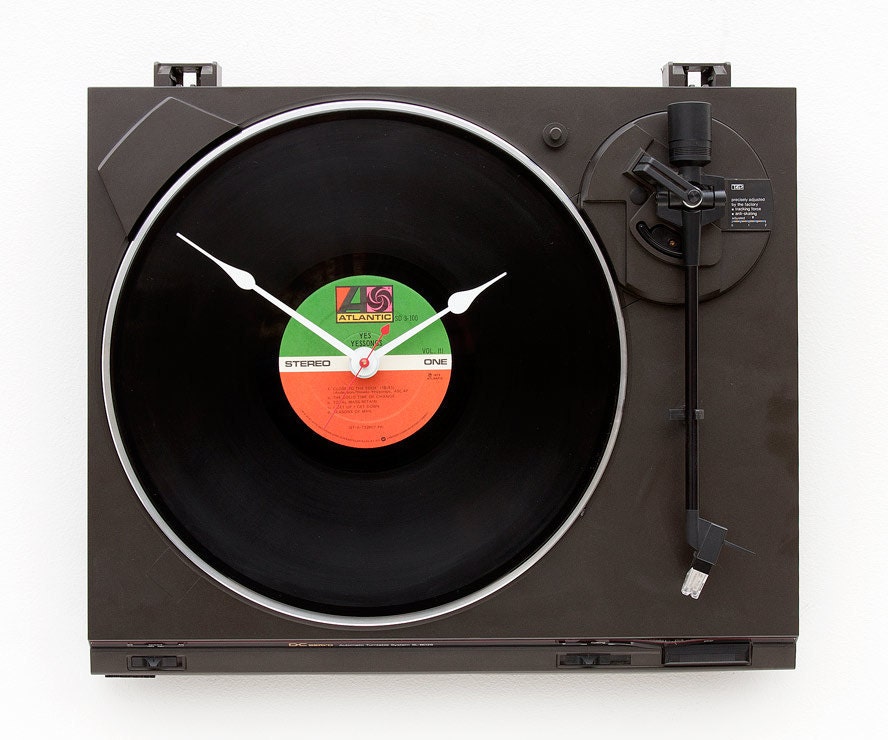 Recycled Technics Turntable Clock