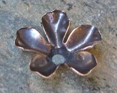 Brass Flower Metal stamping embellishments Cold Connections Antiqued Brass 1344 - 6 pieces