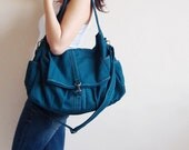 3rd Anniversary Sale - KINIES CLASSIC in Dark Turquoise - Single Strap Shoulder bag / CrossBody Messenger