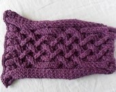 Small Dog Celtic Cable Sweater - Purple Organic Yarn