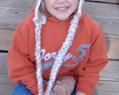 Hand Crocheted Homespun Soft Teddy Bear Ear Flap Hat All Sizes FREE SHIPPING