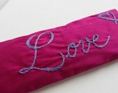 Lavender and Flaxseed Eye Pillow with Hand Embroidery by Dolce Dreams