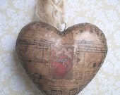 Shabby & Stained Heart Ornament