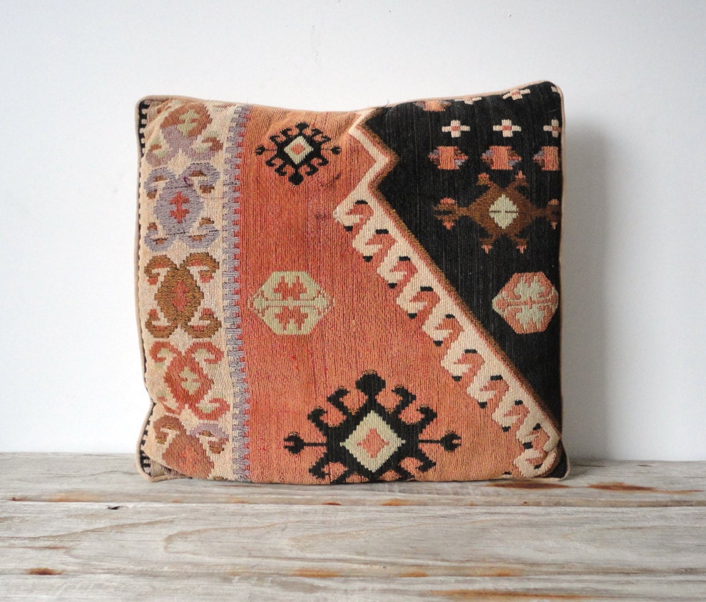 Large Patterned Kilim Style Pillow