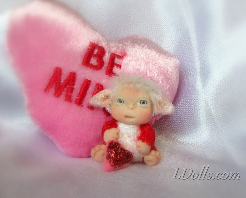 Valentine  Baby Troll Cute  "Be Mine Valentine "  Baby Doll, Decoration for Home, TT Team