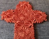 Ornate Cross Lace Bookmark