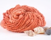 Handspun Art Yarn, Coral Curls, by Woolwench on Etsy