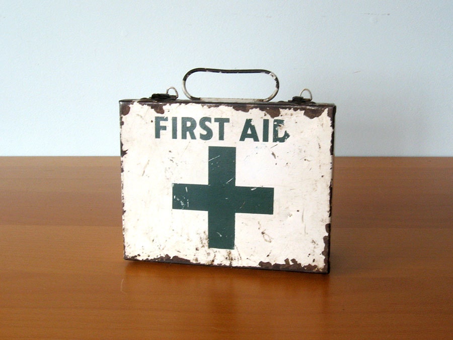 Vintage Industrial First Aid Box