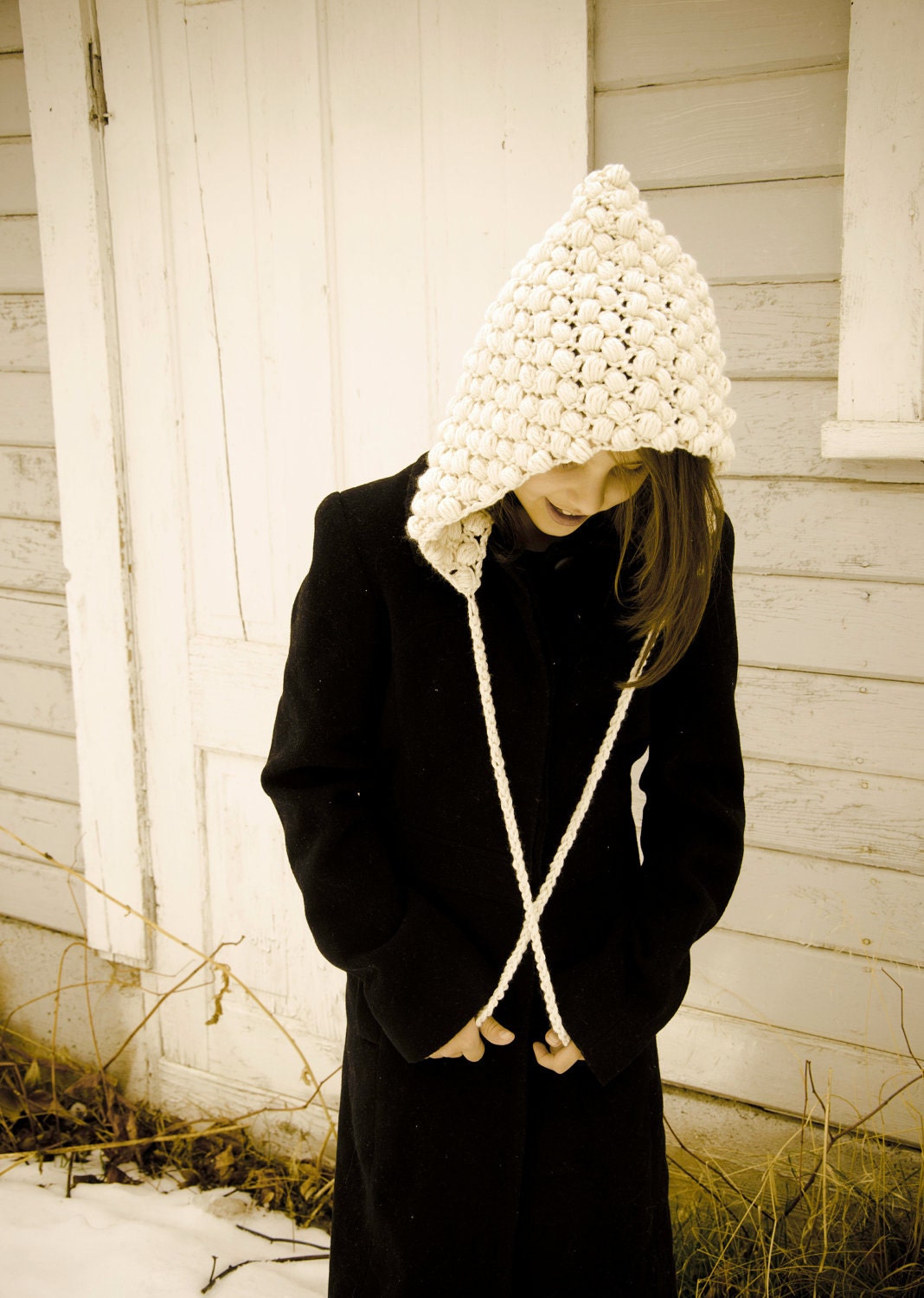 Willow Catkin Crochet Hood Made to Order