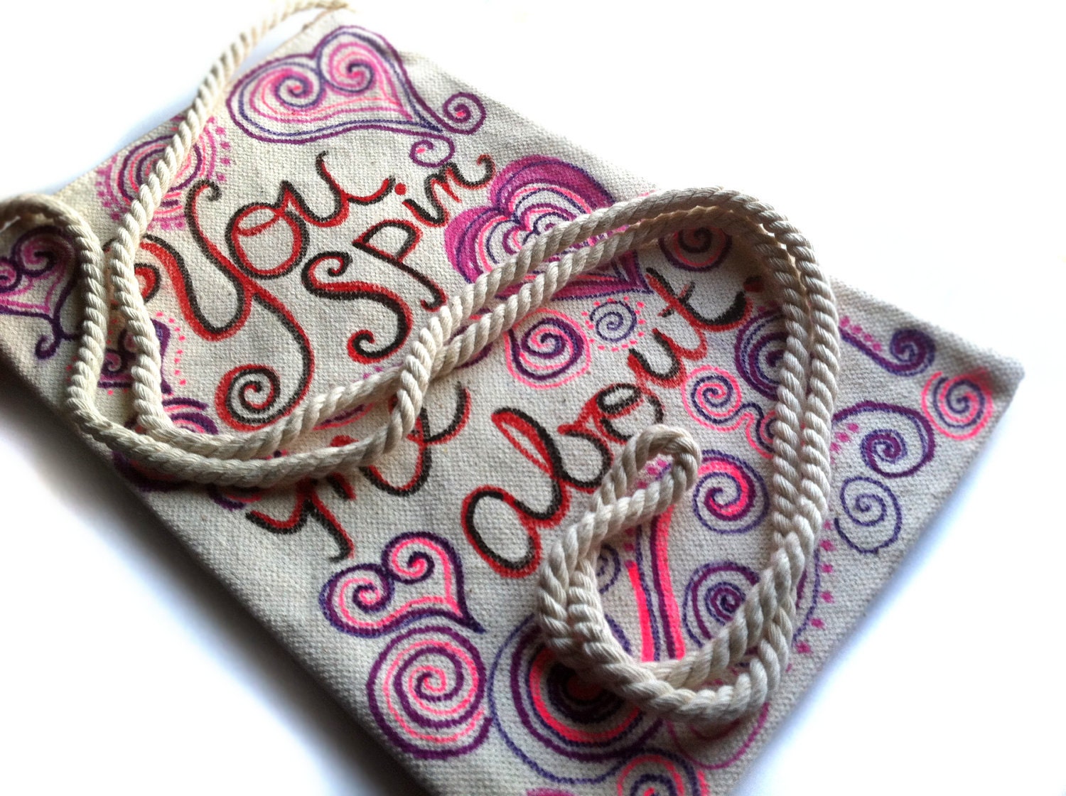 You Spin Me About, Firefly Inspired Bag, Small Hand Drawn Design, OOAK
