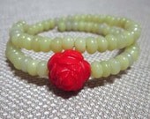 Jade and Lucite Bangle