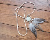 serpentine // feather dreamcatcher necklace