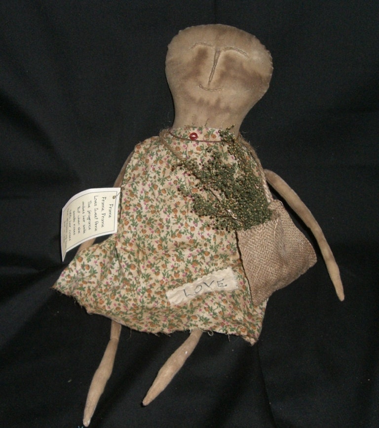 Primitive Handmade Folk Art Doll - Sweet Annie