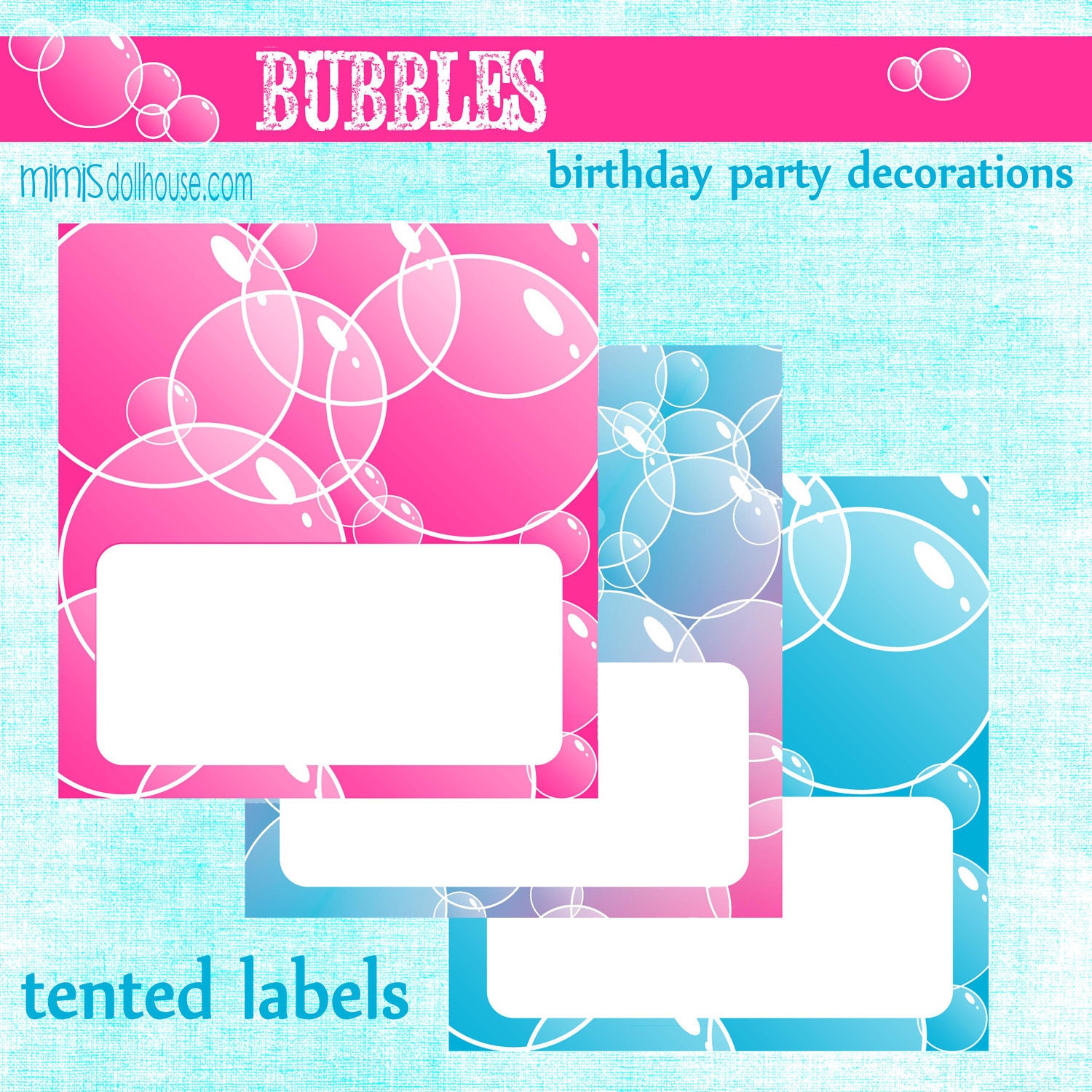 Bubbles Candy Labels- Bubbles Birthday Labels-PDF Il_170x135