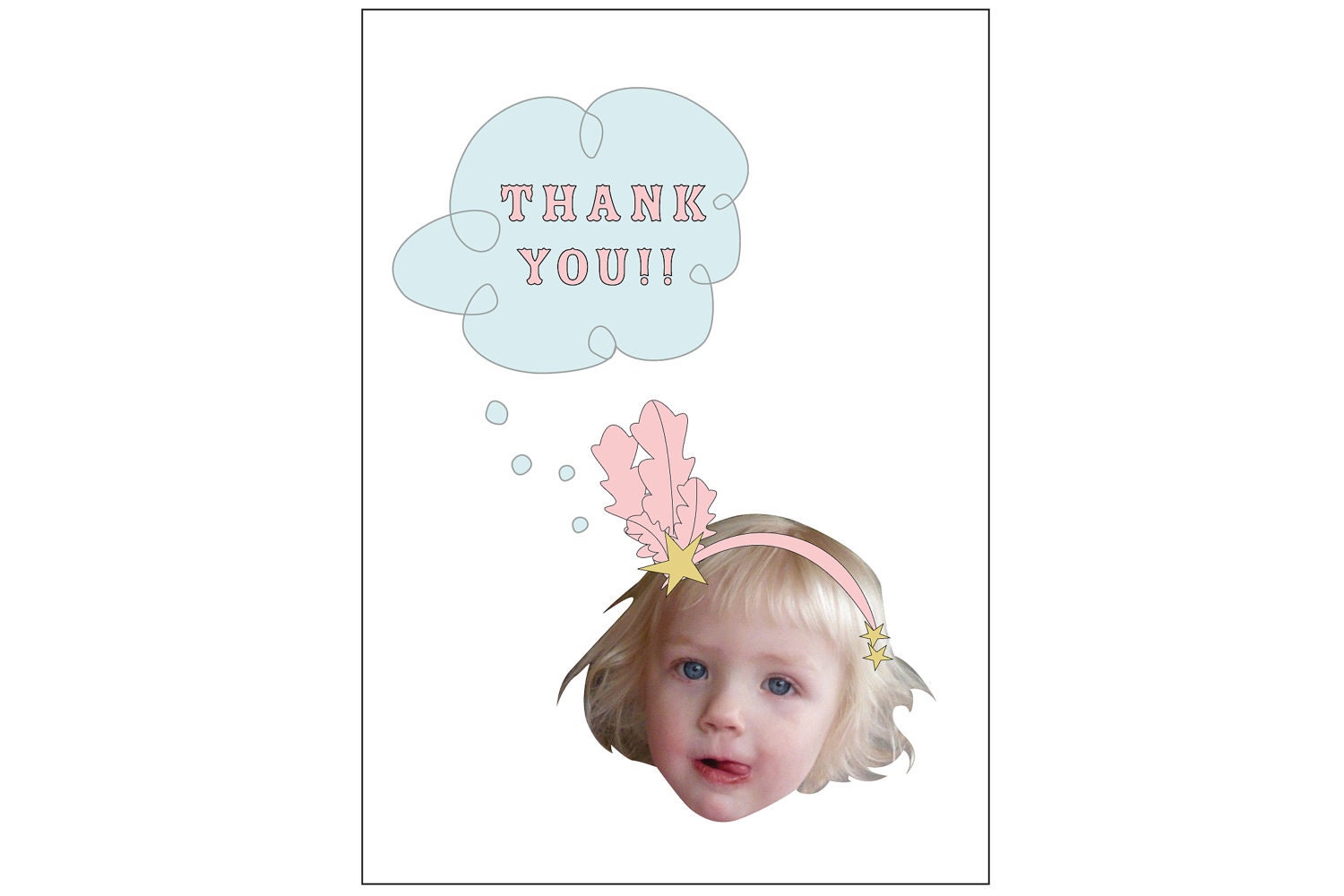Pastel Circus Thank You Card - Custom Made Just For You