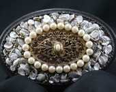 Antique Pearl Embellishment Layered On White Pearls