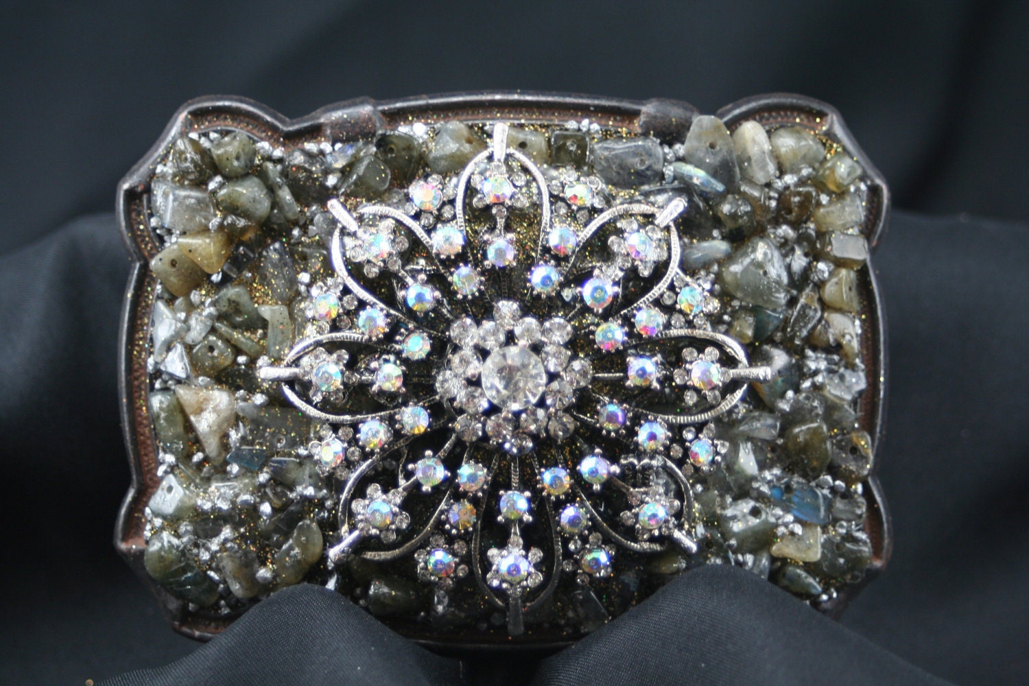 Quartz Buckle  With Vintage Crystal Embellishment