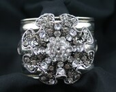 Silve Cuff With Crystal Embellishment