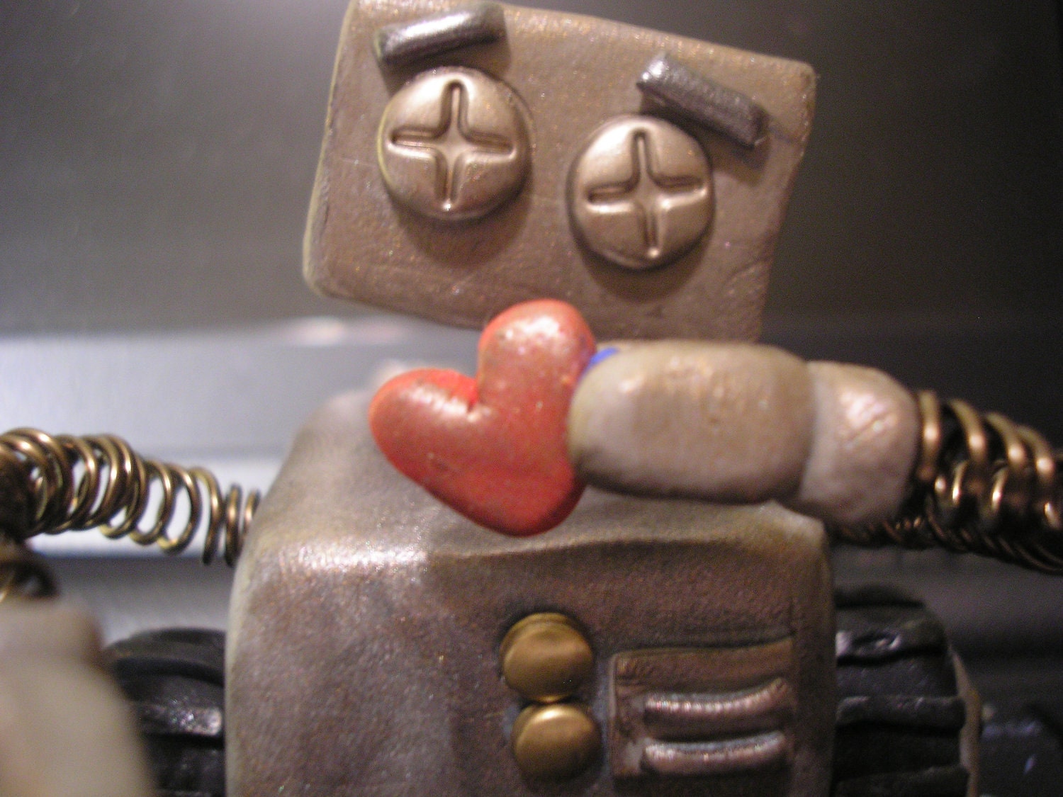 Valentines Day Robot   I give you my heart  series