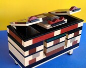 Lego Fancy 3 Compartment Mosaic Box w Secret Compartment