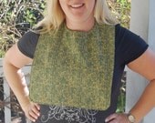 Pretty Green Flowers Adult Bib