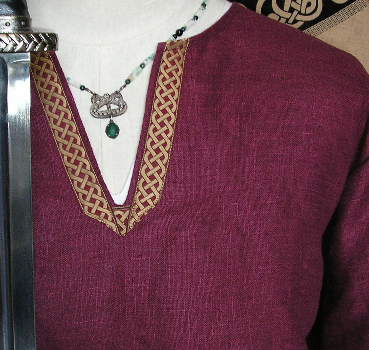 Viking, Medieval, SCA, historical linen Tunic