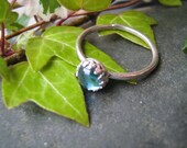Princess Ring with Blue Topaz size 7