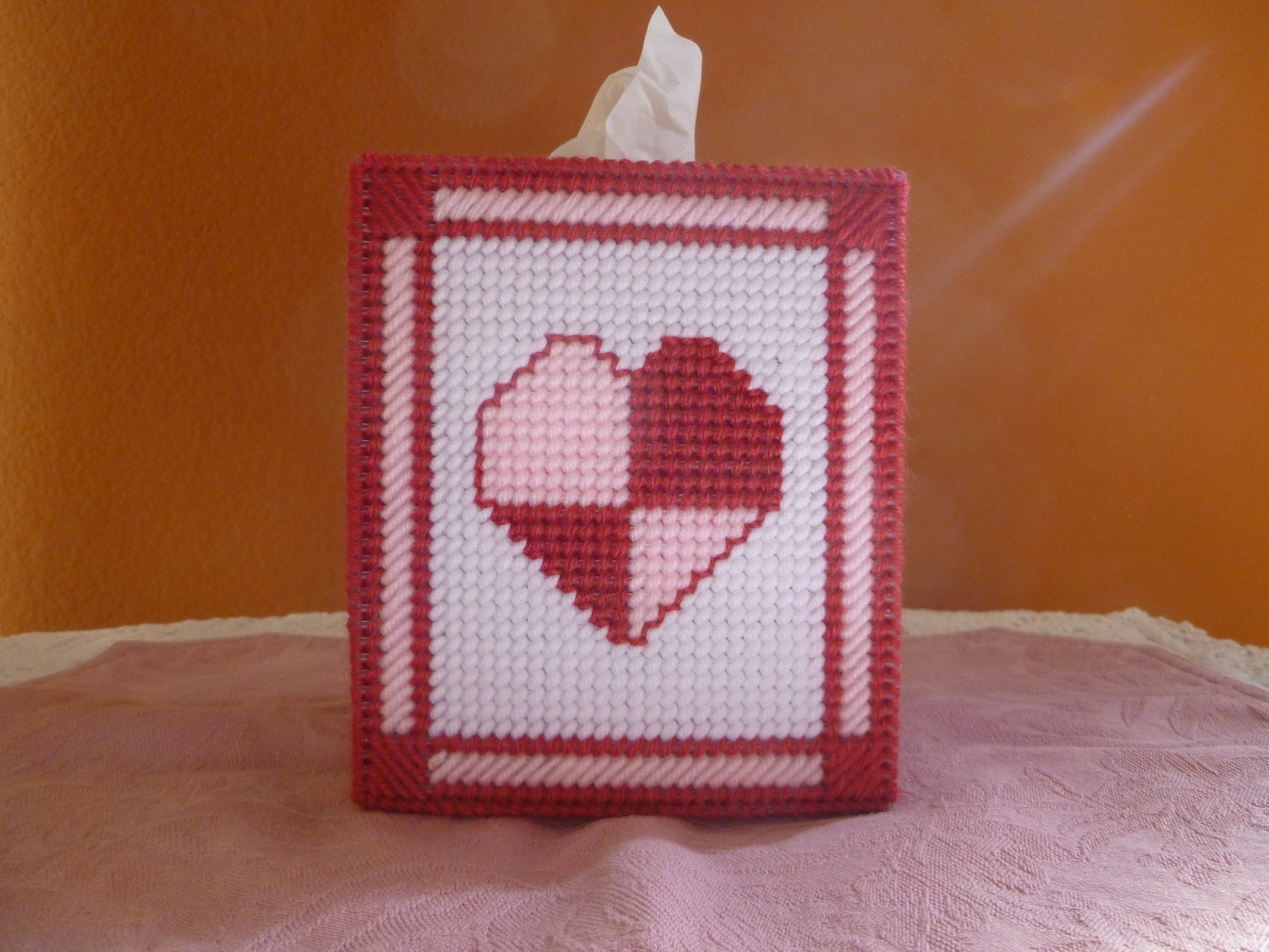 Patchwork Heart Tissue Box Cover
