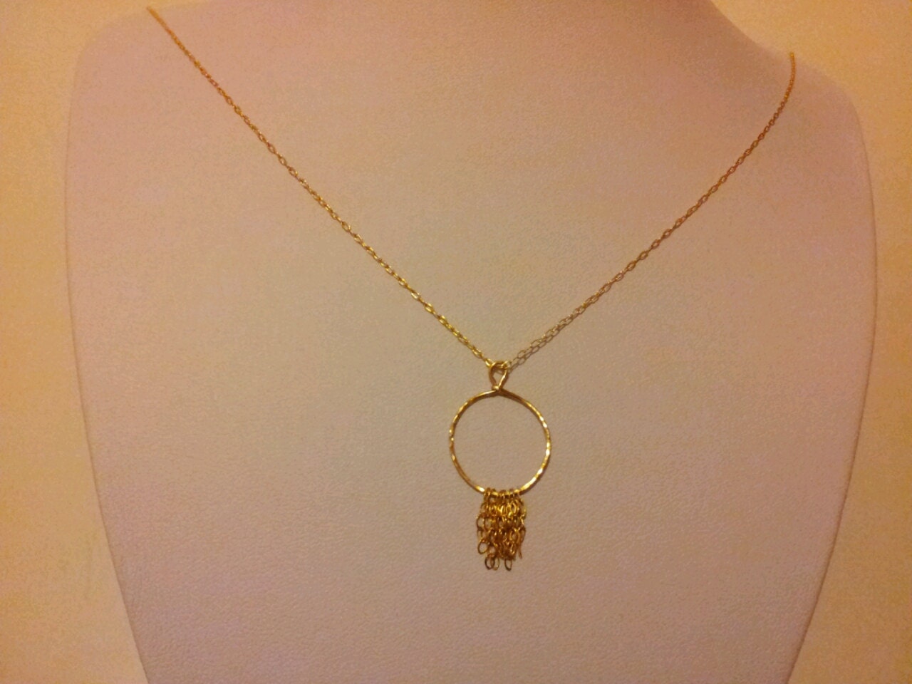 14k Gold Filled necklace, simple gold necklace, circle necklace, everyday necklace gold,delicate,pendant