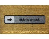 slide to unlock doormat - iconic Apple