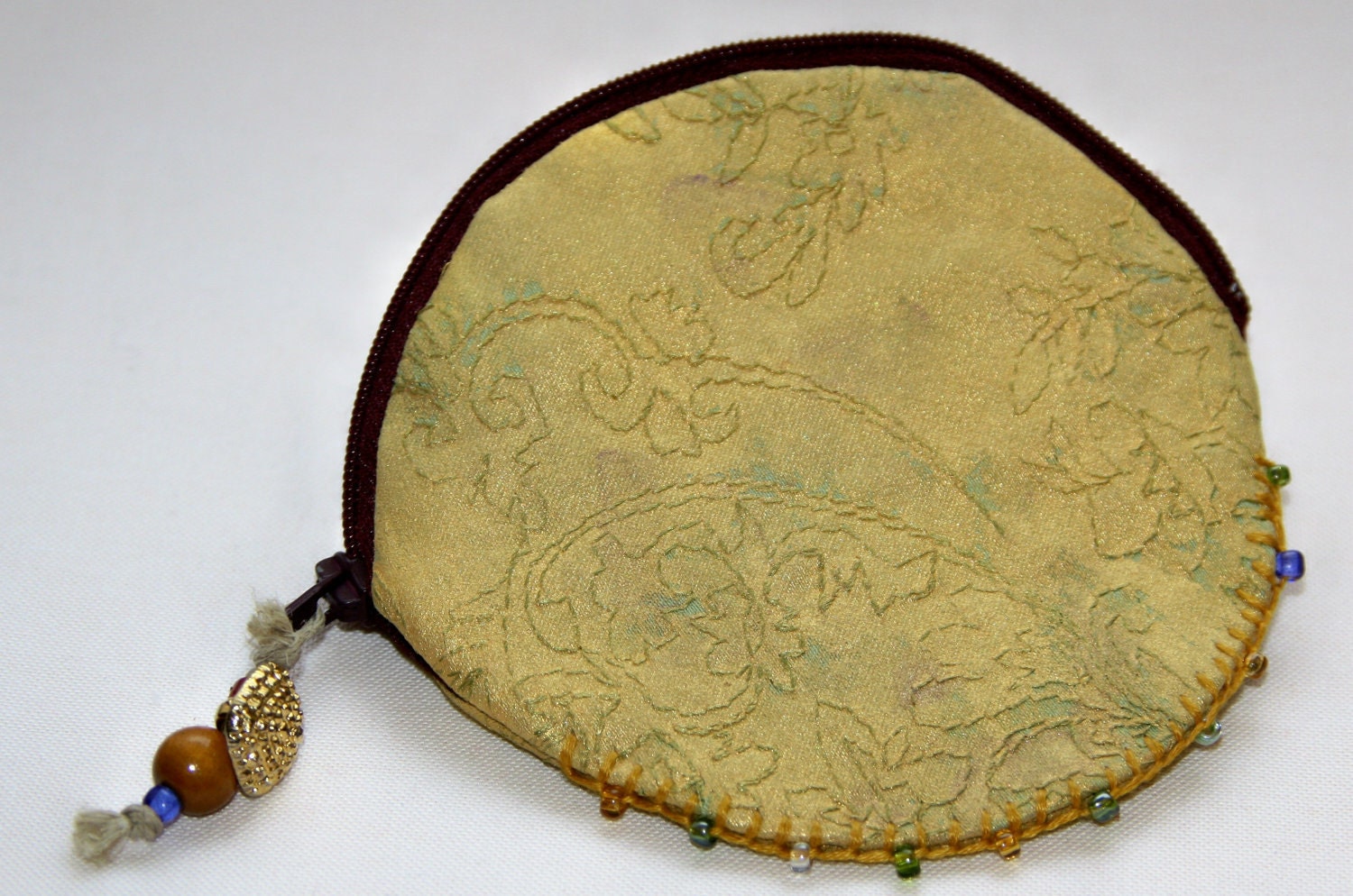 Vintage Inspired Hand Painted Coin Purse