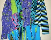 Purple and turquoise oversized tunic nothing matches