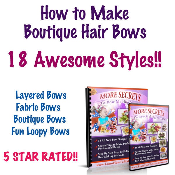 Boutique Hair Bow Instructions: 2 Hour DVD - Learn How to Make Hair Bows