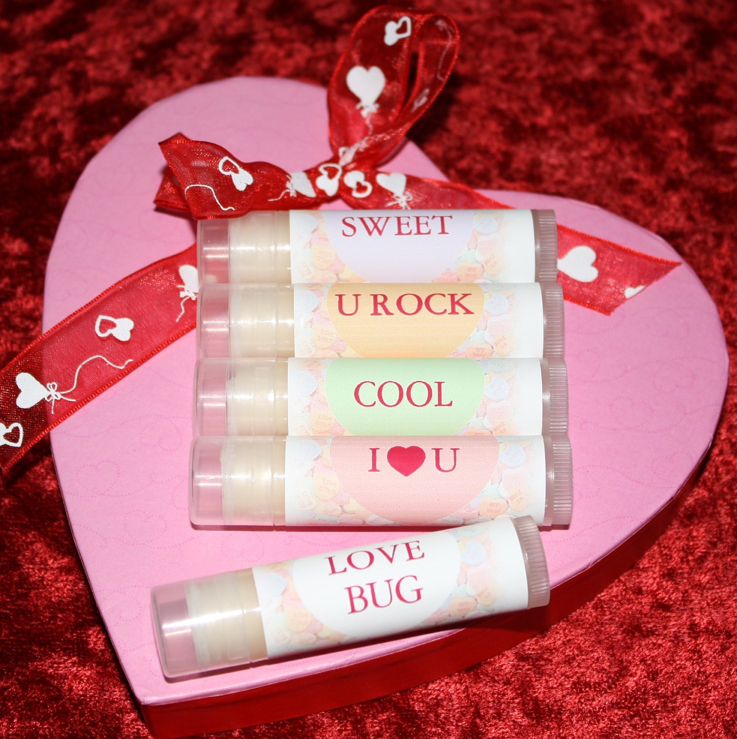 Valentine's Day Conversation Shea Butter Lip Balms (5 pack)