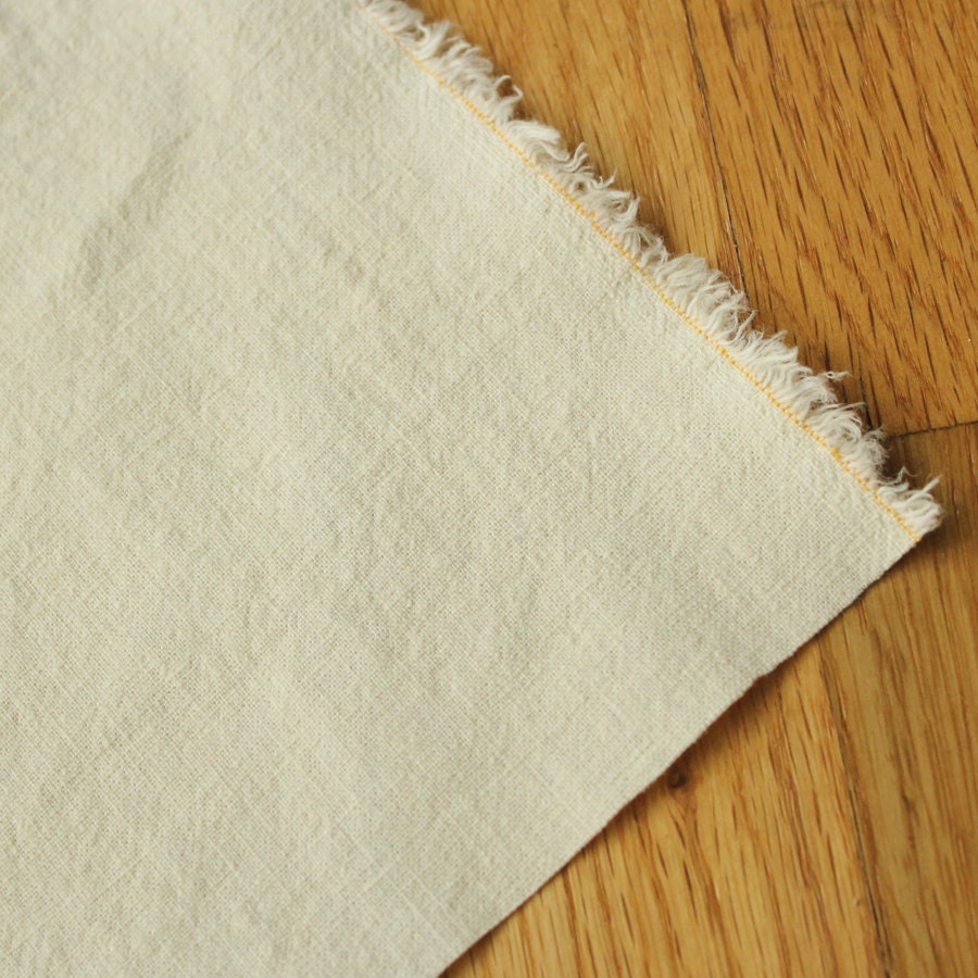 Hemp Fabric Organic Cotton Hand Dyed IVORY