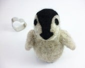 Needle Felt Animal Baby Penguin Cute Eco Friendly Wool Art Sculpture