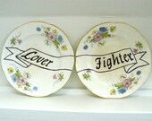 SALE Lover Fighter plate duo