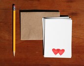 Hearts Notecard / 6-Pack / Letterpress Printed