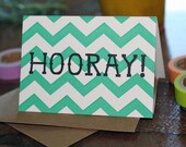 Hooray / Letterpress Printed Card