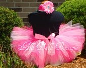 tutu set... PINK BIRTHDAY tutu....newborn tutu - size 5/6 .....Birthday Tutu, Phoography Prop, Dance tutu