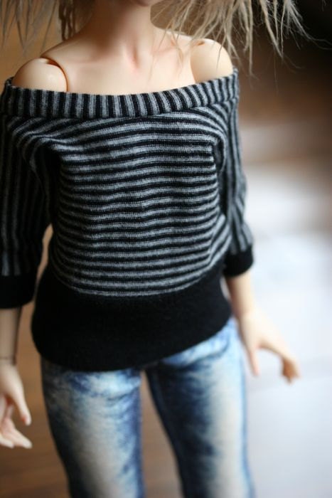 Striped Shirt and Stretch denim print leggings Set for MNF