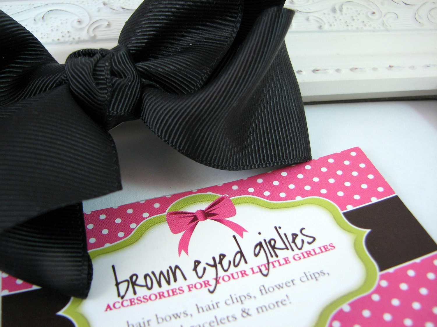 5 inch Boutique Bow - Black  by browneyedgirlies