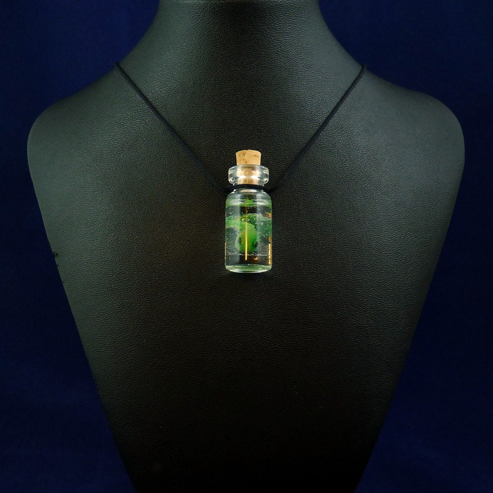 Tadpole Specimen Jar Necklace  - Handmade Jewelry