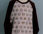 VW Volkswagen Hippie Bus / Camper Van raglan shirt, size 6 years