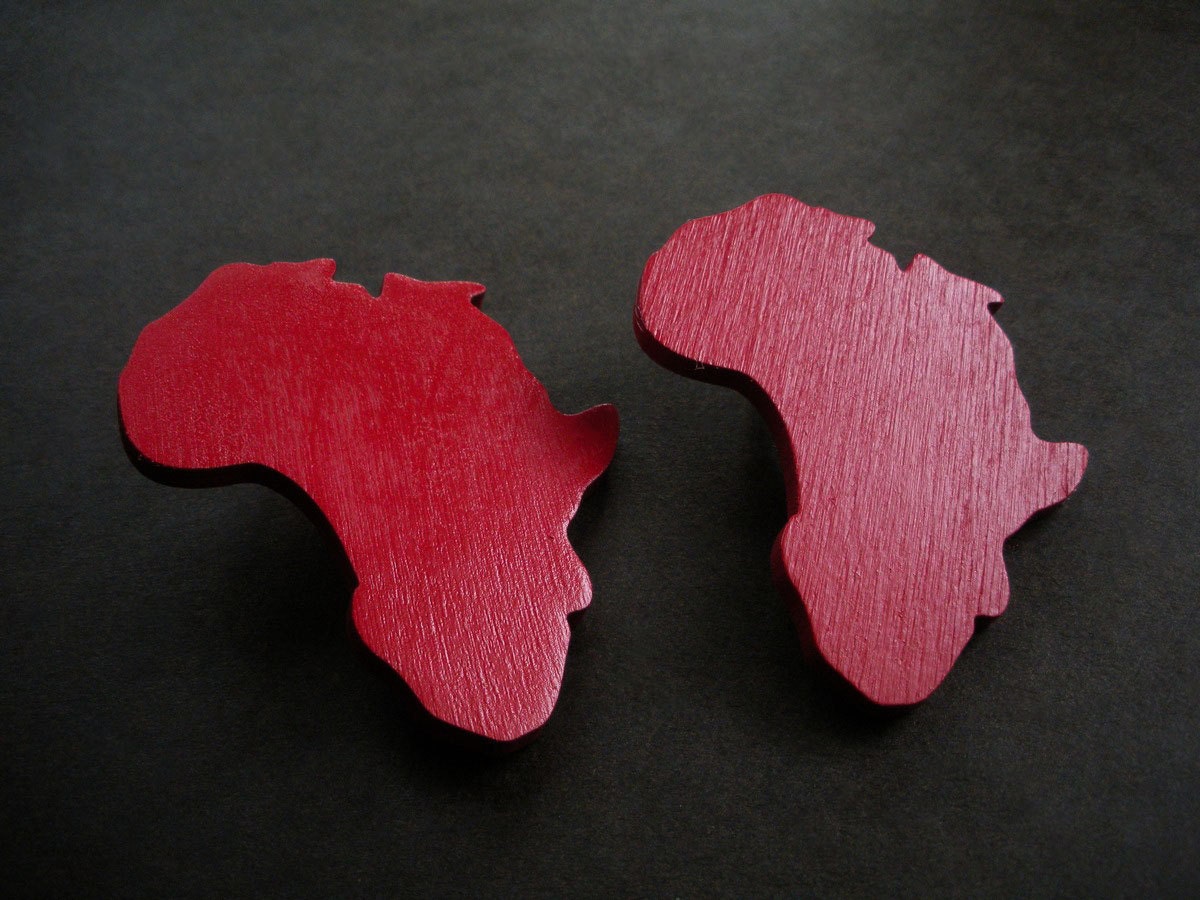 African Blood Wood Africa Earrings