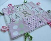 Baby Girl Blanket Lovey with Custom Hand Embroidery by  Dolce Dreams