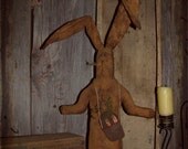Primitive Rabbit Doll Shelf Sitter Easter Bunny