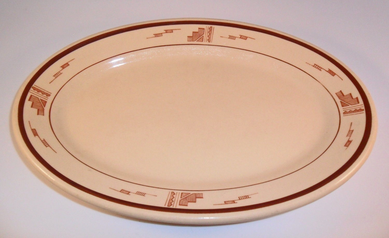 vintage wallace china aztec platter 40s restaurant ware