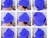Womens Crochet Hat - The Church Hat in Purple Acrylic Yarn - Can Personalize -Flatters All Head Sizes Spring Fashion