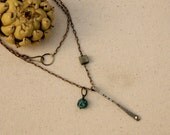 Riveted Stick with Turquoise and Pyrite